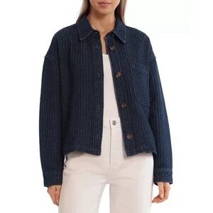 Bagatelle Textured Denim Shacket Women's size M  $128 Bloomingdale's